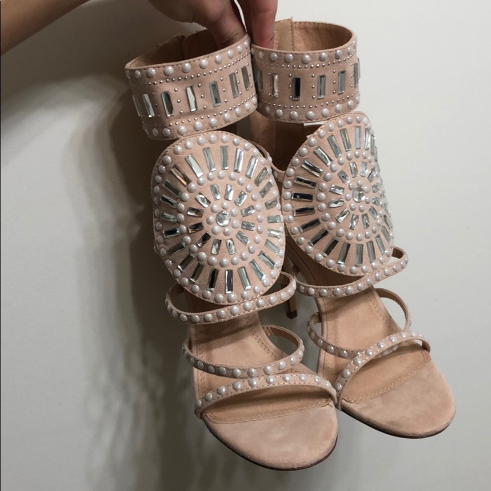 Starlet Jeweled Heel-Nude